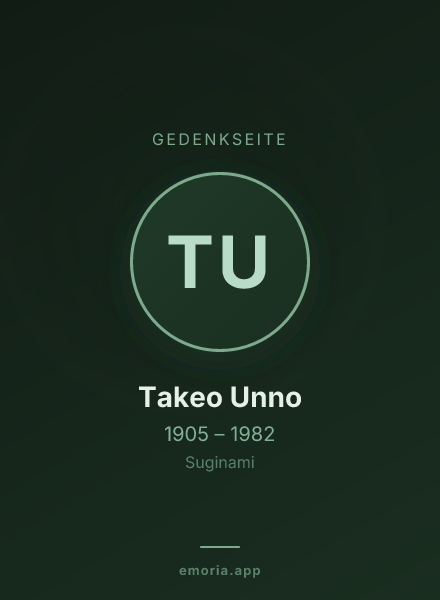 Gedenkportrait von Takeo Unno