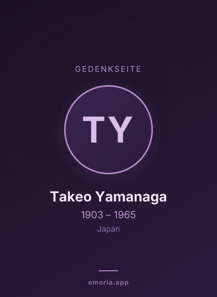 Gedenkportrait von Takeo Yamanaga
