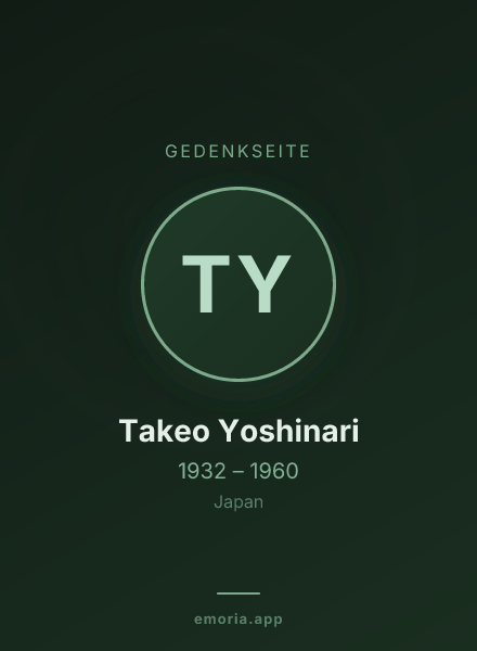 Gedenkportrait von Takeo Yoshinari
