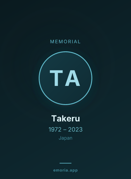 Memorial portrait of Takeru