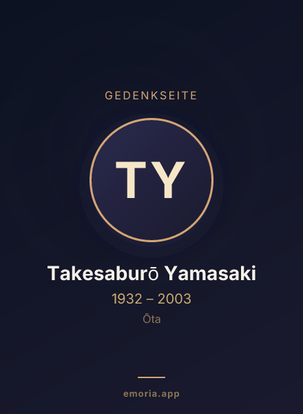 Gedenkportrait von Takesaburō Yamasaki