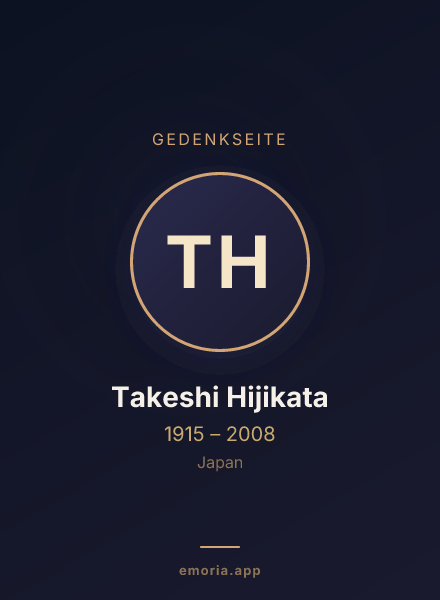Gedenkportrait von Takeshi Hijikata