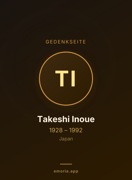 Gedenkportrait von Takeshi Inoue