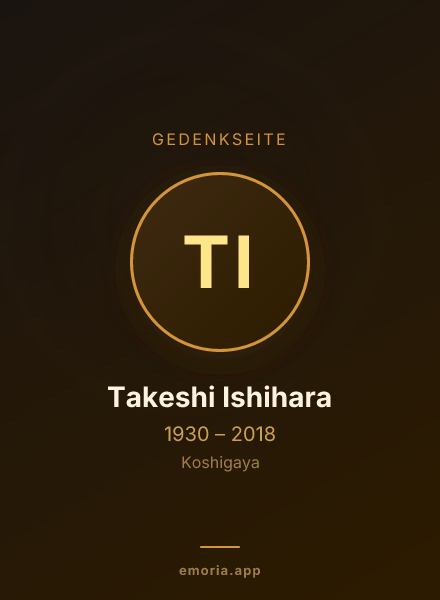 Gedenkportrait von Takeshi Ishihara