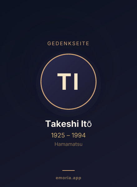 Gedenkportrait von Takeshi Itō