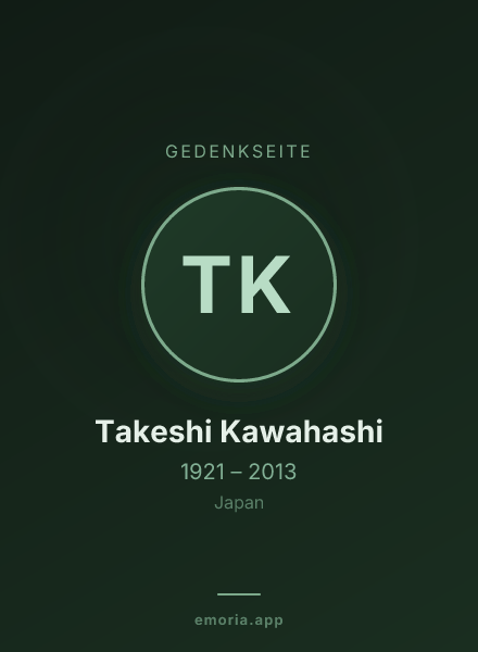 Gedenkportrait von Takeshi Kawahashi