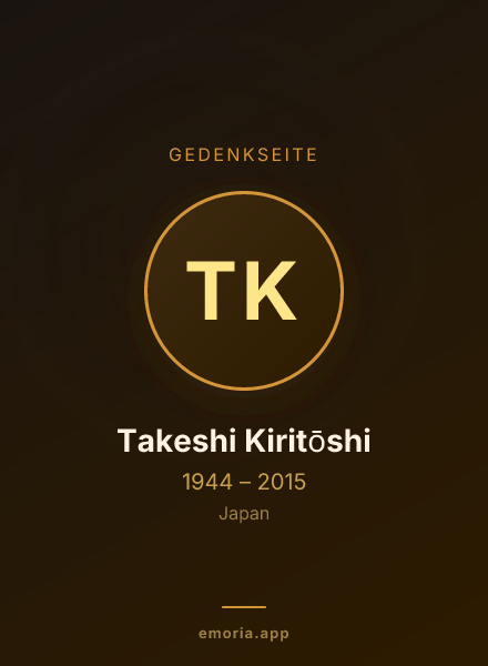 Gedenkportrait von Takeshi Kiritōshi