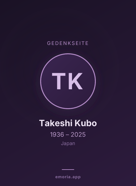 Gedenkportrait von Takeshi Kubo
