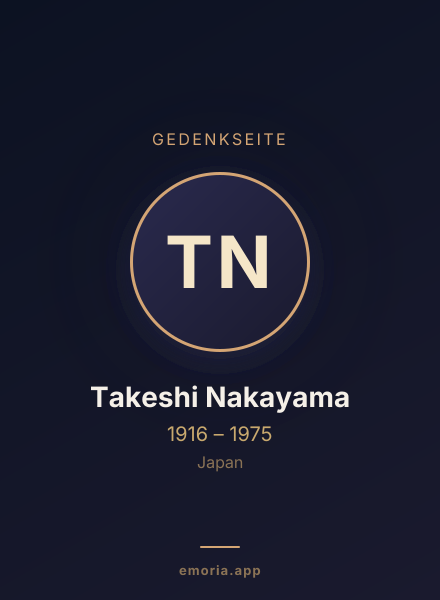 Gedenkportrait von Takeshi Nakayama