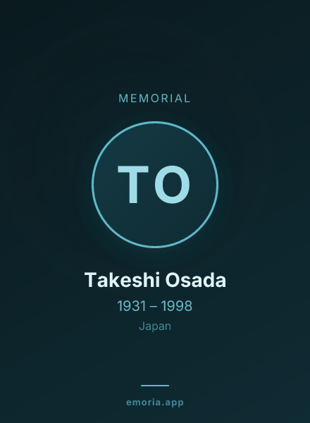 Memorial portrait of Takeshi Osada