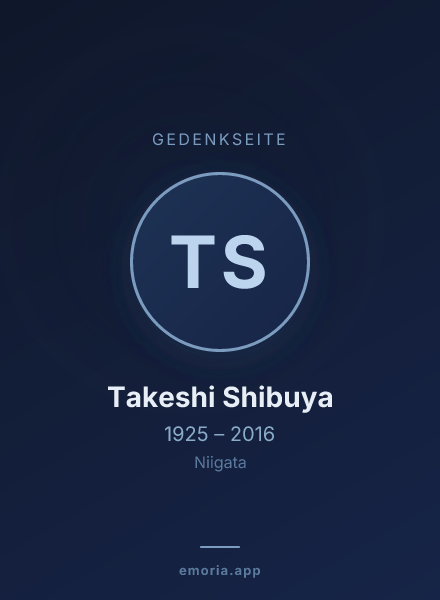 Gedenkportrait von Takeshi Shibuya