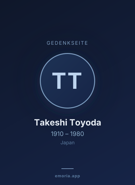 Gedenkportrait von Takeshi Toyoda