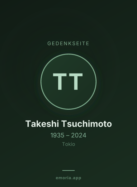 Gedenkportrait von Takeshi Tsuchimoto