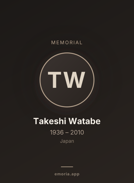 Memorial portrait of Takeshi Watabe