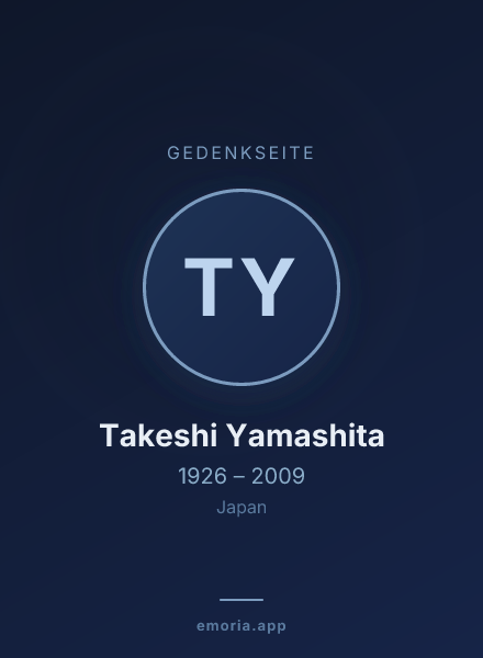 Gedenkportrait von Takeshi Yamashita