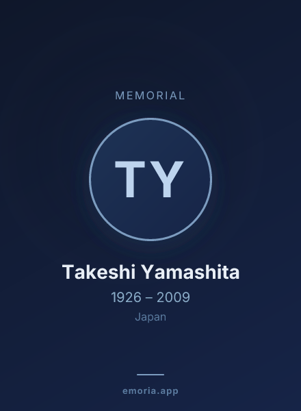 Memorial portrait of Takeshi Yamashita