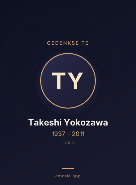 Gedenkportrait von Takeshi Yokozawa