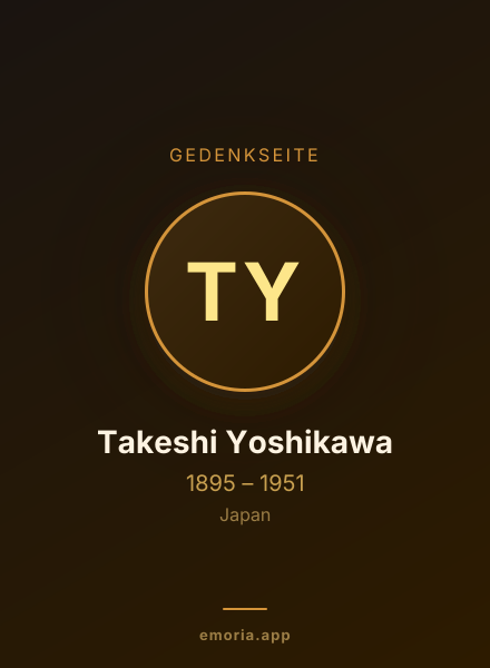 Gedenkportrait von Takeshi Yoshikawa