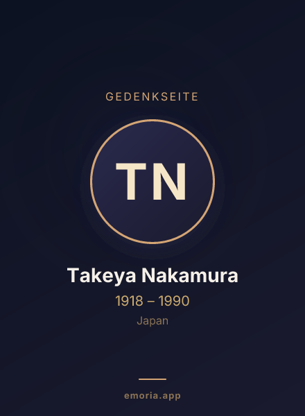 Gedenkportrait von Takeya Nakamura