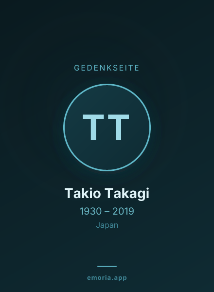 Gedenkportrait von Takio Takagi