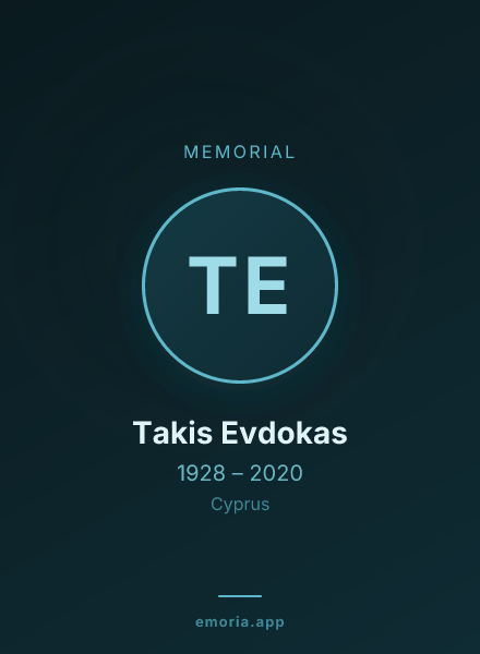 Memorial portrait of Takis Evdokas