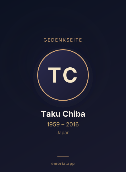 Gedenkportrait von Taku Chiba