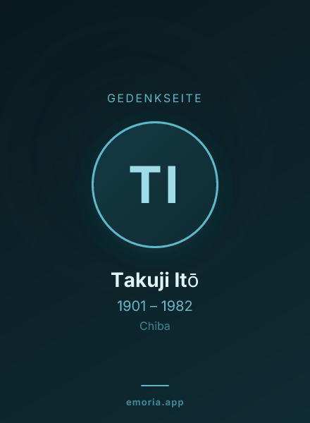 Gedenkportrait von Takuji Itō