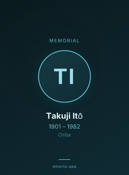 Memorial portrait of Takuji Itō