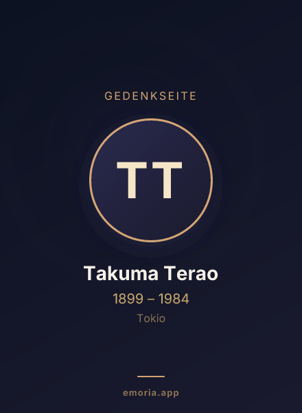 Gedenkportrait von Takuma Terao