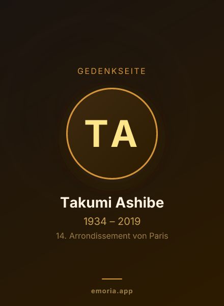 Gedenkportrait von Takumi Ashibe