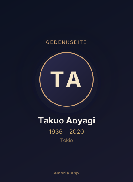 Gedenkportrait von Takuo Aoyagi