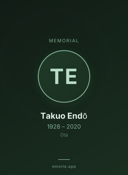 Memorial portrait of Takuo Endō