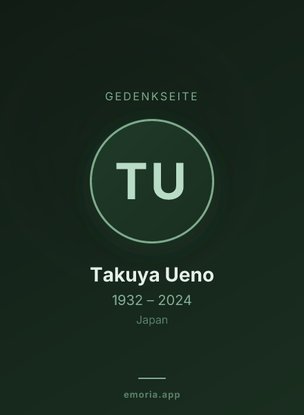 Gedenkportrait von Takuya Ueno