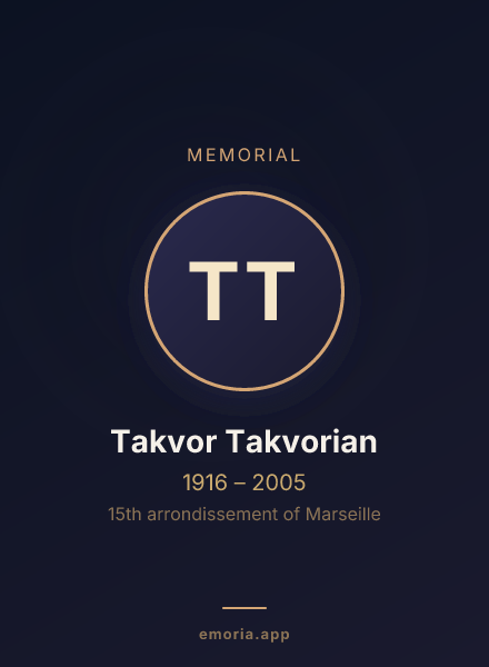 Memorial portrait of Takvor Takvorian