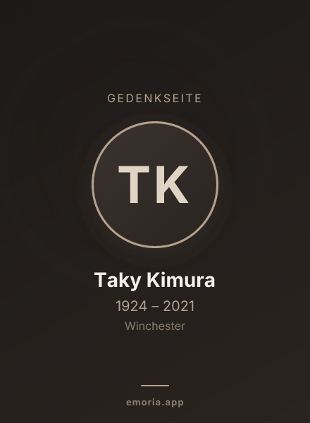Gedenkportrait von Taky Kimura