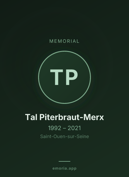 Memorial portrait of Tal Piterbraut-Merx