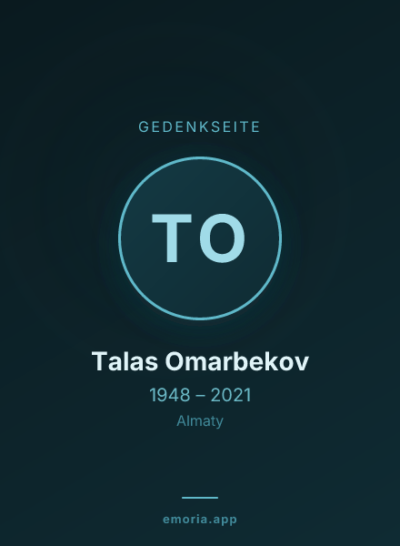 Gedenkportrait von Talas Omarbekov