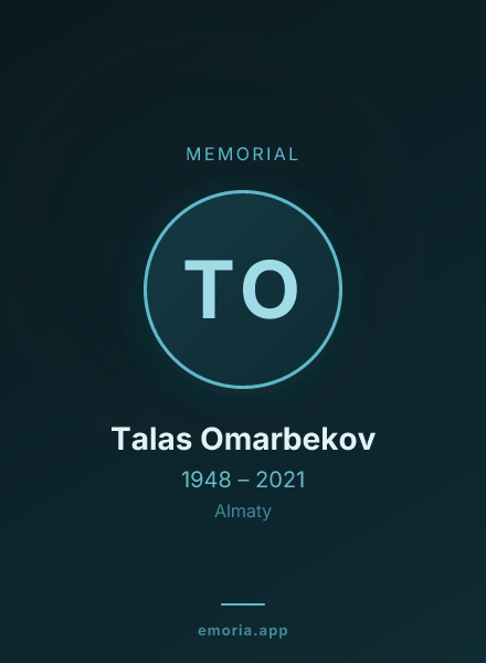 Memorial portrait of Talas Omarbekov