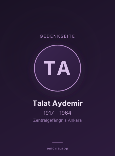 Gedenkportrait von Talat Aydemir