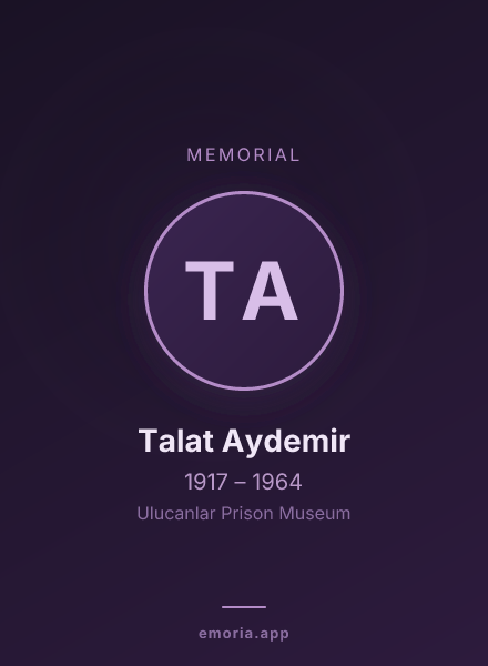 Memorial portrait of Talat Aydemir