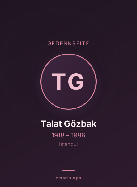 Gedenkportrait von Talat Gözbak