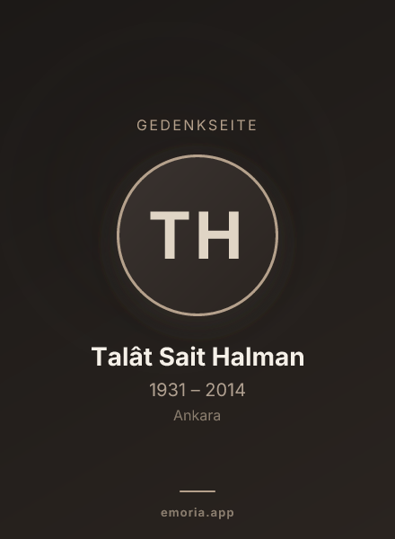 Gedenkportrait von Talât Sait Halman