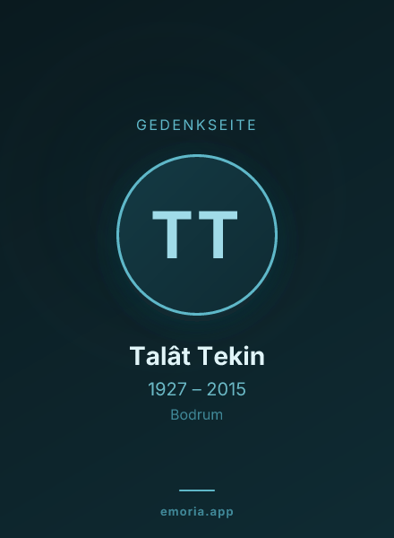 Gedenkportrait von Talât Tekin