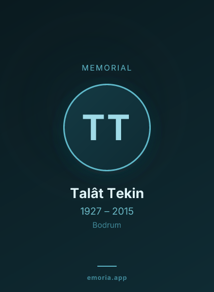 Memorial portrait of Talât Tekin