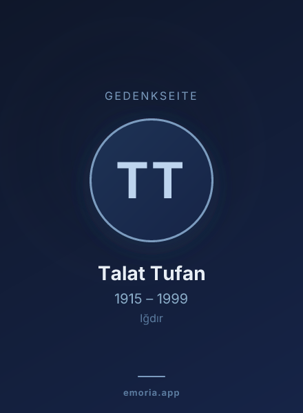 Gedenkportrait von Talat Tufan