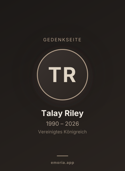 Gedenkportrait von Talay Riley