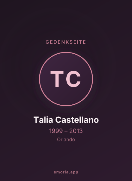 Gedenkportrait von Talia Castellano