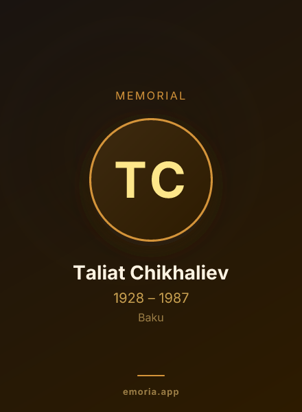 Memorial portrait of Taliat Chikhaliev