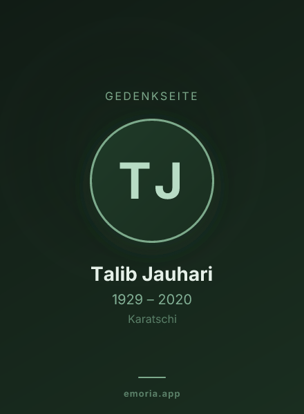 Gedenkportrait von Talib Jauhari