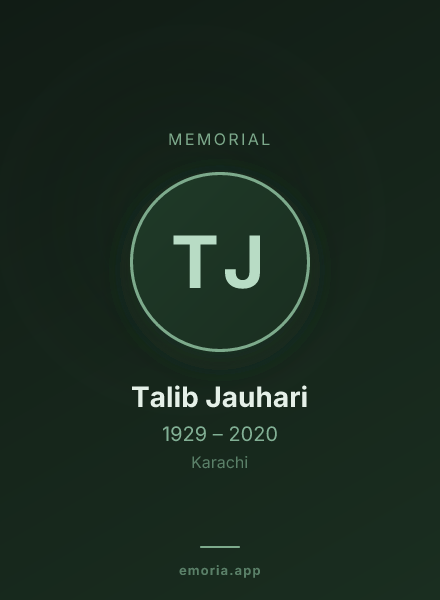 Memorial portrait of Talib Jauhari